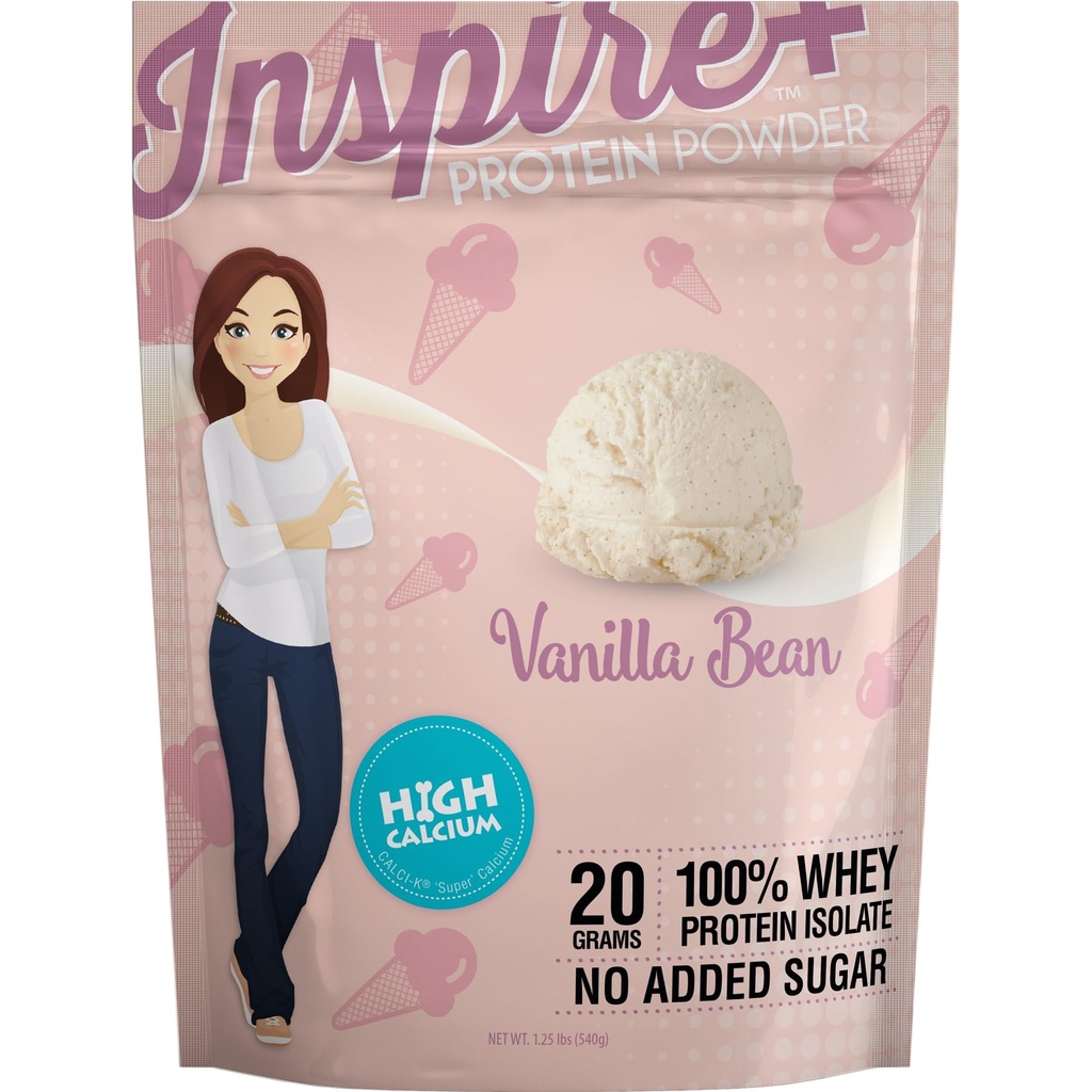 Bariatrické jídlo Inspire Vanilla Bean 20g Syrovátkový protein izolát prášek s vápníkem