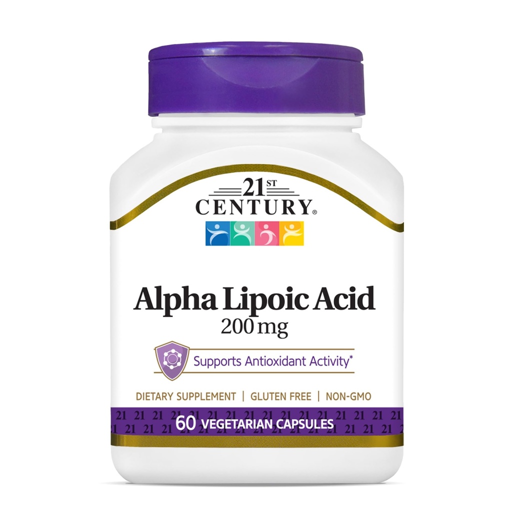 21. Století Zdravotní péče Alpha Kyselina lipoová 200 mg, 60 Vegetariánských kapslí