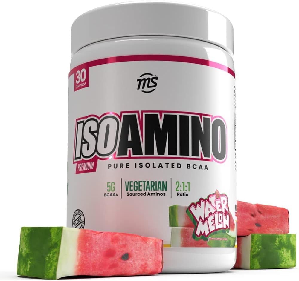 Man Sports ISO Amino - Meloun čistý izolovaný BCAA Powder 270 Grams - Vegetarian Formule 2: 1: 1 Poměr - Přírodní ingredience - Lean Muscle Building Fat Burning Dodatek