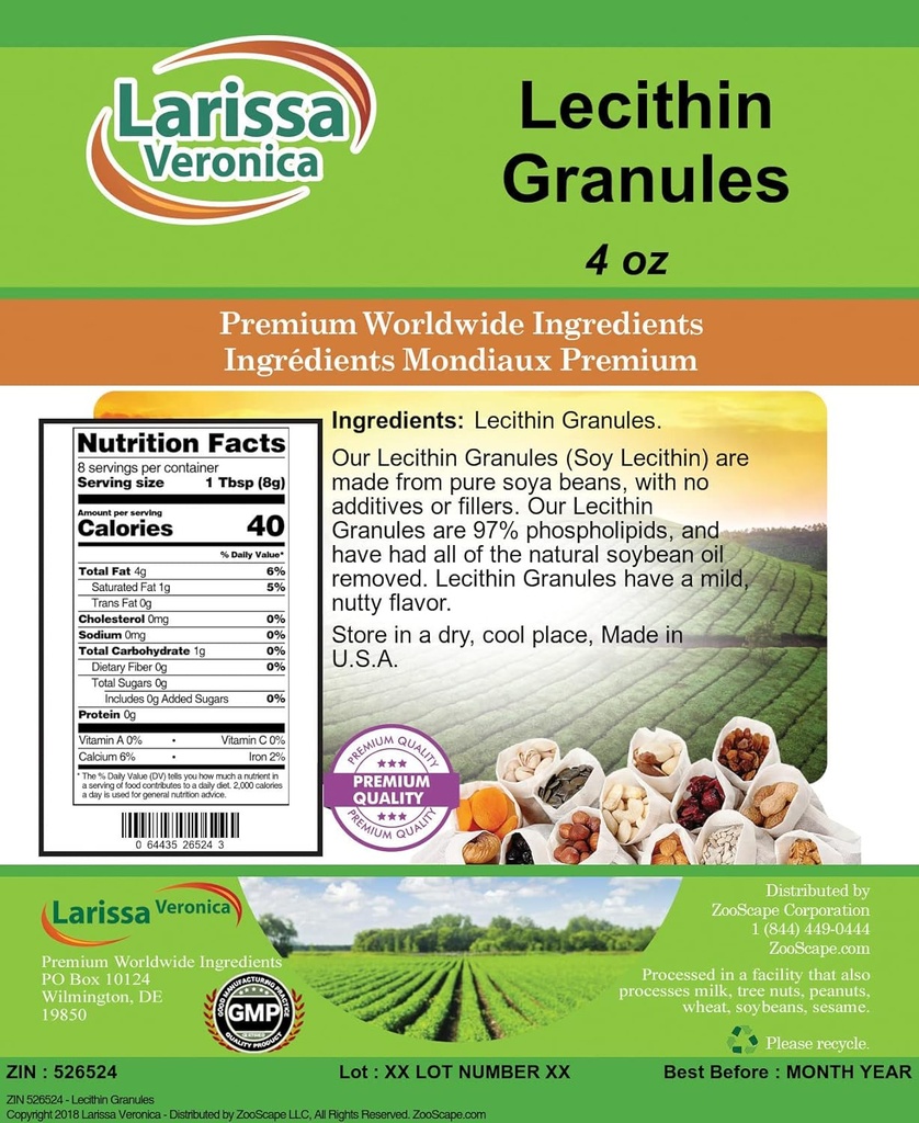 Lecithin Granules (4 oz, ZIN: 526524) - 2 balení