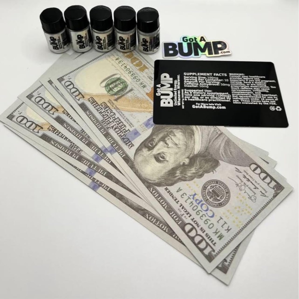 Got A Bump ™ - 1g Container (500mg Caffeine Per Vial) (Starter Bundle)