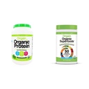 Orgain Organic Plant- Based Protein Powder + Superfoods Green Powder Bundle (1.59lb + 0.62lb)