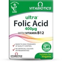 Vitabiotika Ultra kyselina listová 400ug s vitaminem B12. 60 Tablety