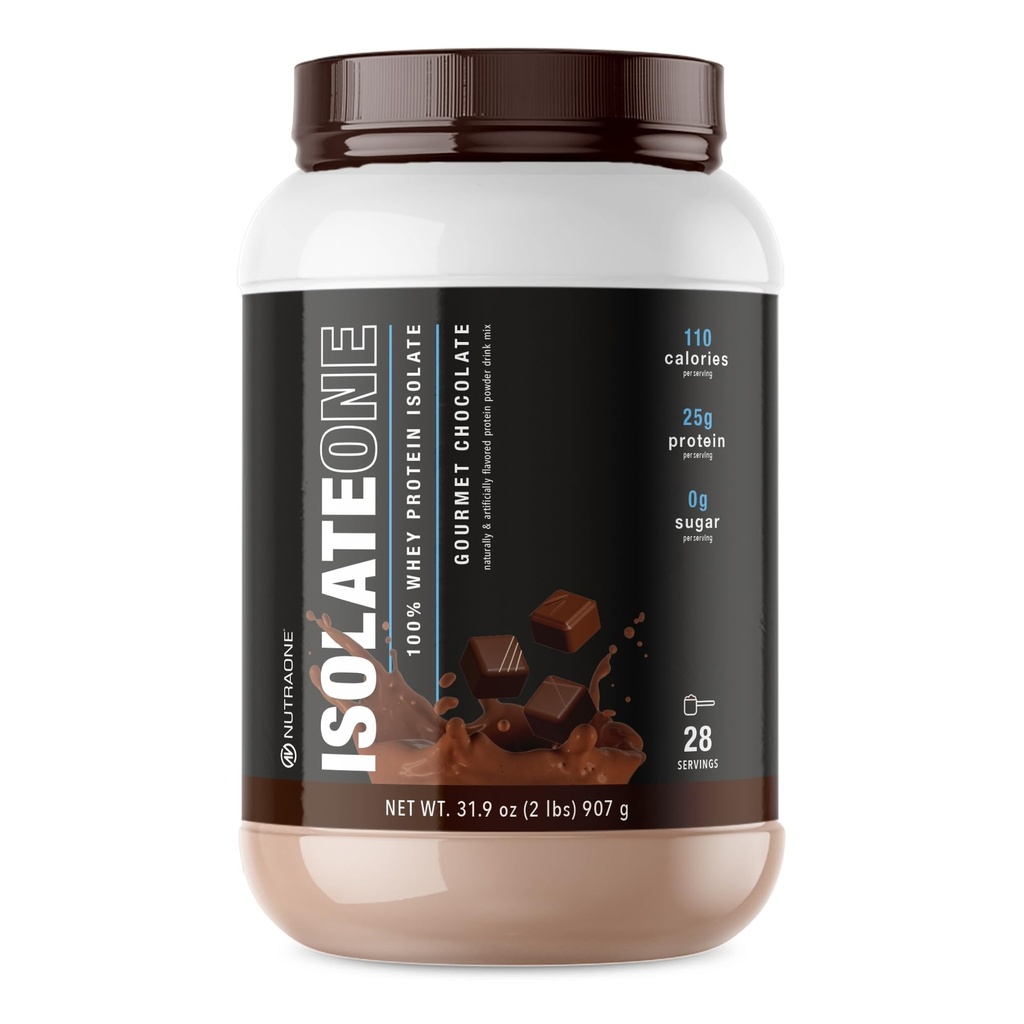 NutraOne izolate One syrovátka izolát protein prášek 100% čistá syrovátka izolát prášek (Gourmet Chocolate - 2 kg)