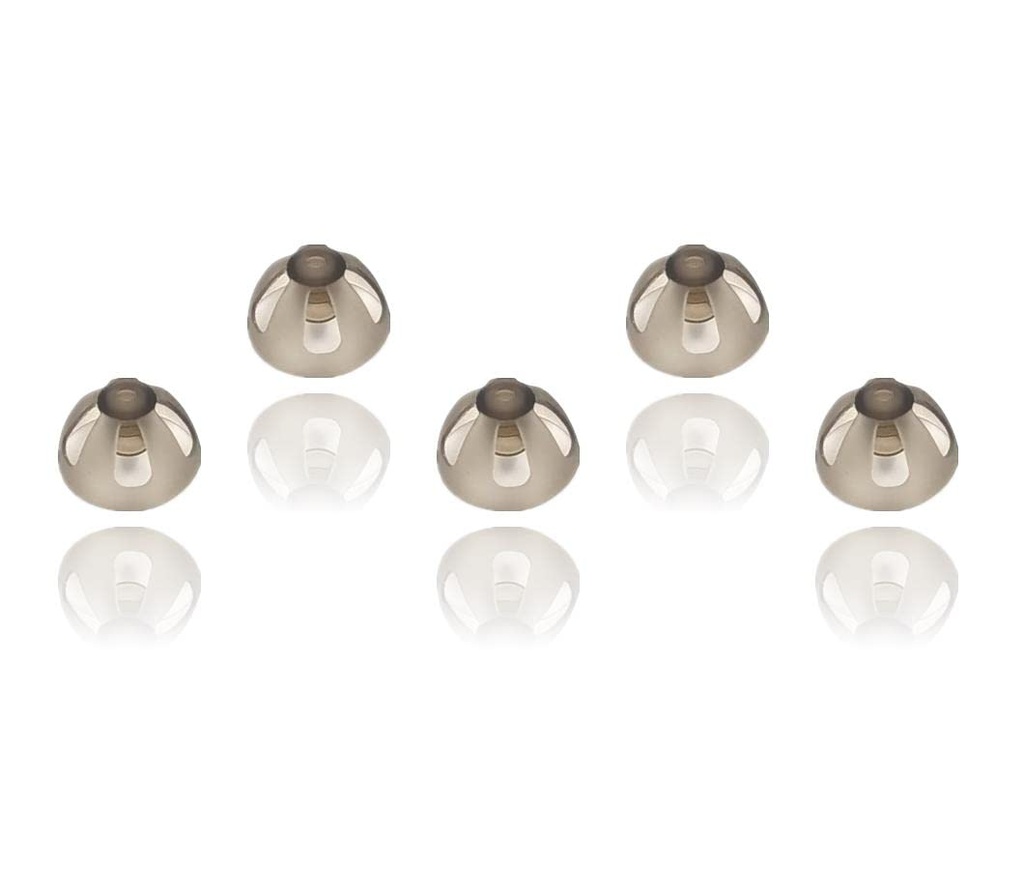 Resound Sure Fit Aid Domes Smoky Gray Tips Ušní pieces Komfortní pro Open Fit BTE Zvukový zesilovač PSAP Kit Invisible 10mm (L x 5)
