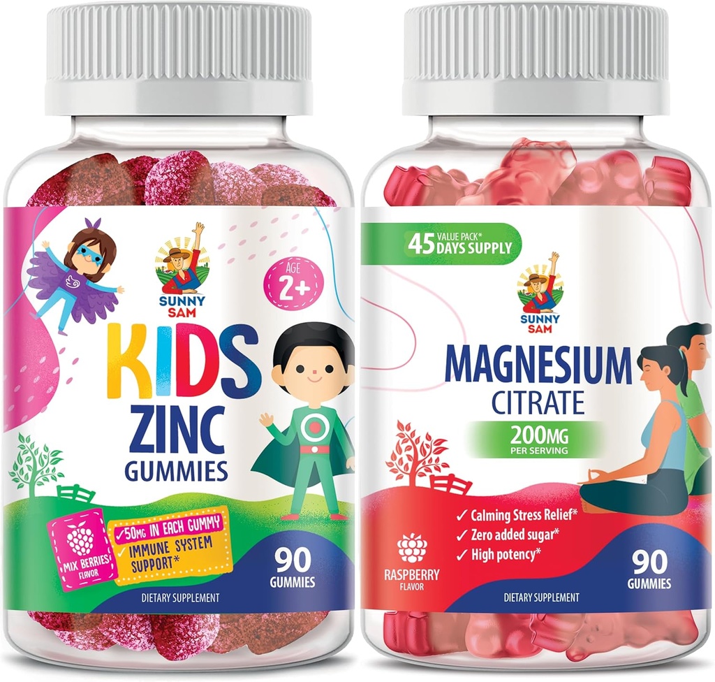 Magnesiové gumy pro dospělé a zinkové gumy pro děti a dospělé. 200mg - Klidná žvýkačka hořčíku - Magnesium Citrát Žvýkací doplněk pro Mood & Muscle Podpora. Zinek Žvýkací Gumový pro imunitní podporu -