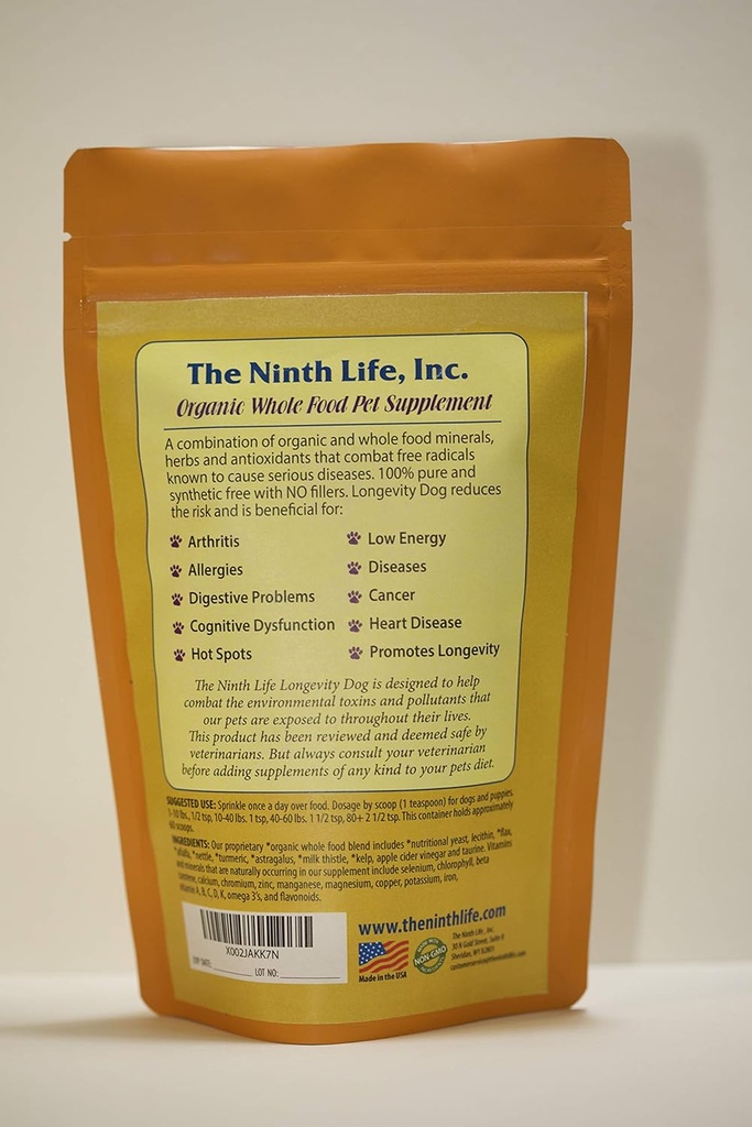 Organic Dog Vitamin Dodatek - Dlouhověký pes (11.2 oz.)