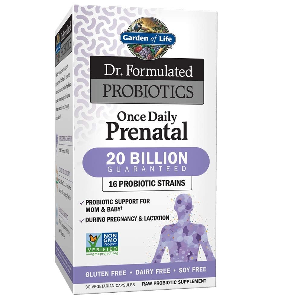 Zahrada života Dr. Probiotika Jednou denně Prenatal - Acidophilus & Bifidocterics Probiotická podpora pro mámu & dítě - Gluten, mlékárna & Soy zdarma - 30 hrabě Vegetariánské kapsle