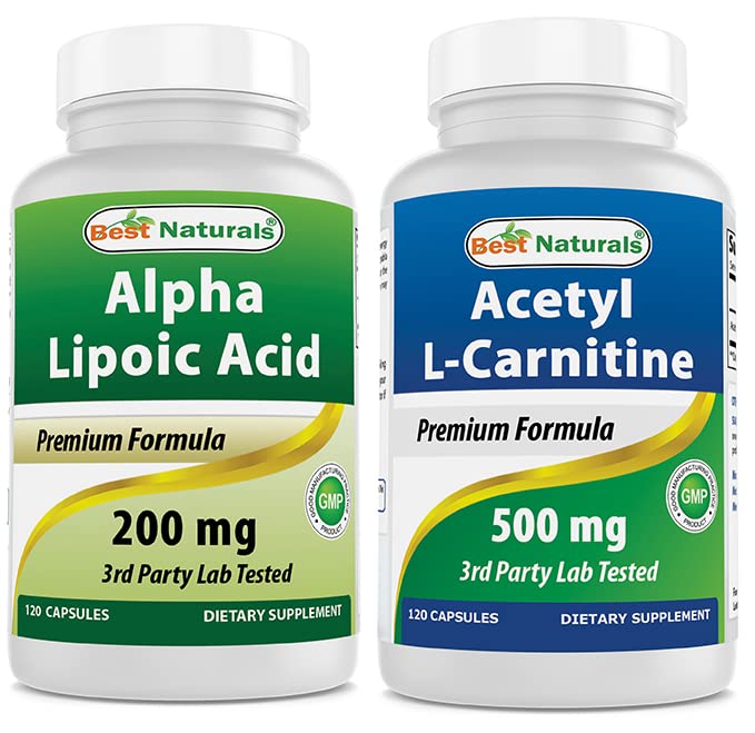 Nejlepší Naturals Alpha Lipoic Acid 200 Mg & Acetyl L- Carnitin 500 Mg