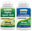 Nejlepší Naturals Alpha Lipoic Acid 200 Mg & Acetyl L- Carnitin 500 Mg