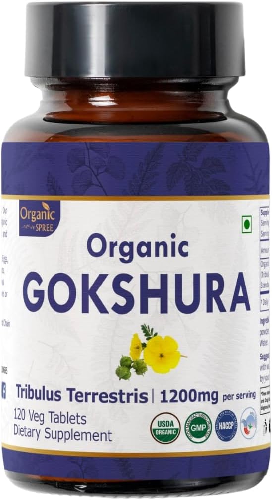 Gokshura 120 Tablet CLAS124; Tribulus Terrestris (Gokshura) CLAS124; USDA Organic Certified CLAS124; Podporuje imunitu a sílu CLAS124; Organic and Natural 120tab