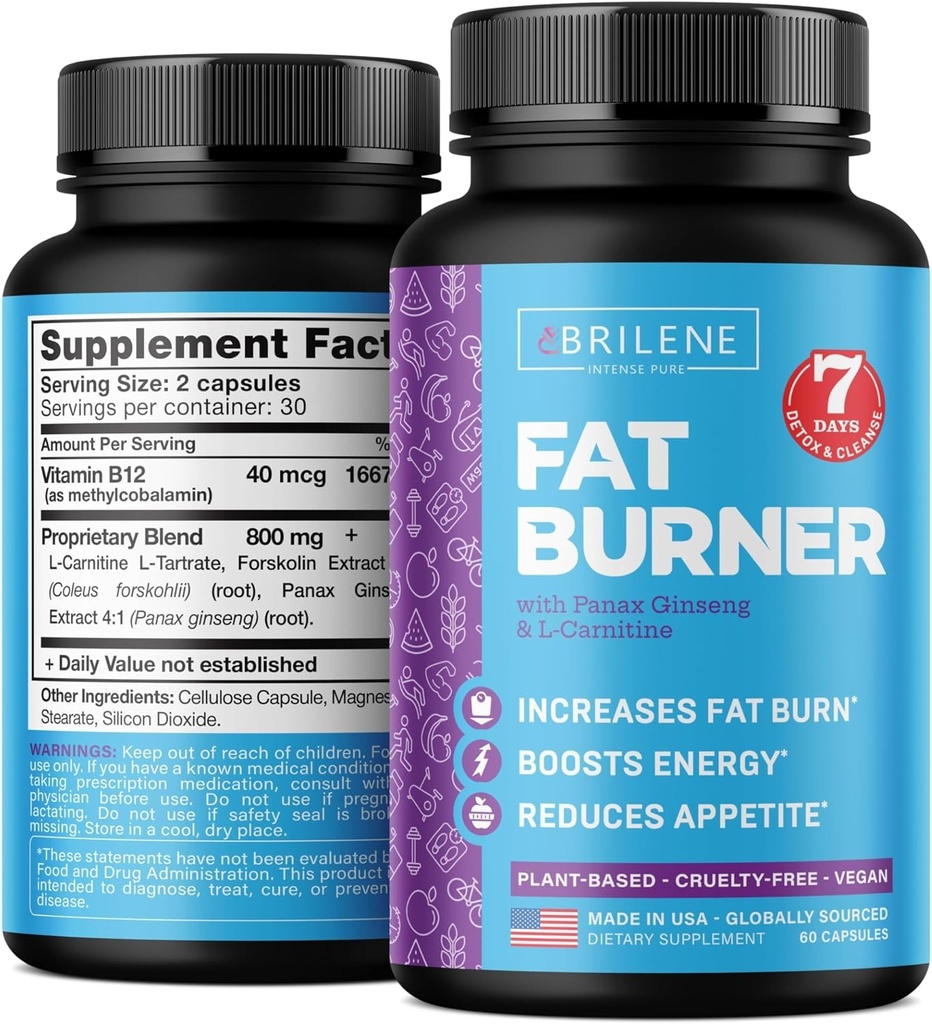 Ztráta hmotnosti pilulky pro ženy - Made in USA - Přírodní Appetite Conpressant & Metabolismus Booster - Hořáky na tuk s L- karnitin ztratit váhu rychle - 60 Kapsle