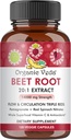 Kořenové kapsle z organické řepy Veda - Triple Reds Nitric Oxide Beets doplňky - Koncentrované dusičnany a vitamín C Směs řepkového extraktu, červený špenát, granát, černý pepř - 120 Kapsle
