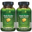 Irwin Naturals Brain Awake - 60 Tekuté Softgely, Balení 2 - Zvýšená psychická výkonnost, zvýšená koncentrace, jasnost a koncentrace - Nootropic Booster s L- Theanine, Bacopa, MCTs