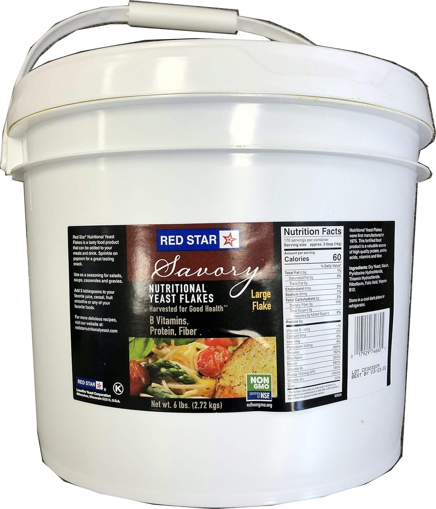 RED STAR Nutritional Large Yeast Flake, 6 liber