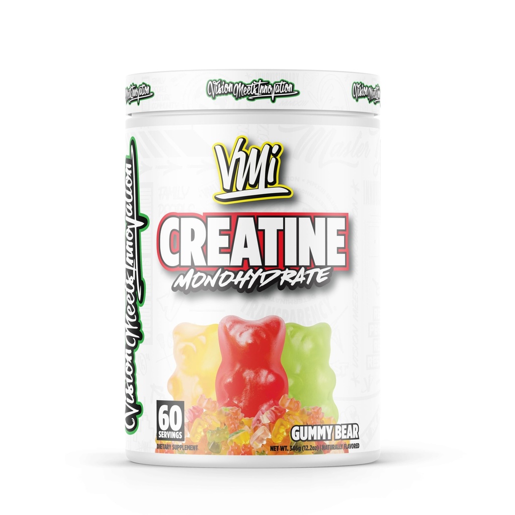 VMI Sports Creatine Monohydrát Powder Muscle Mass - Síla - Power CLANE124; 5 Grams per Serving (60 Servings, Gummy Bear)