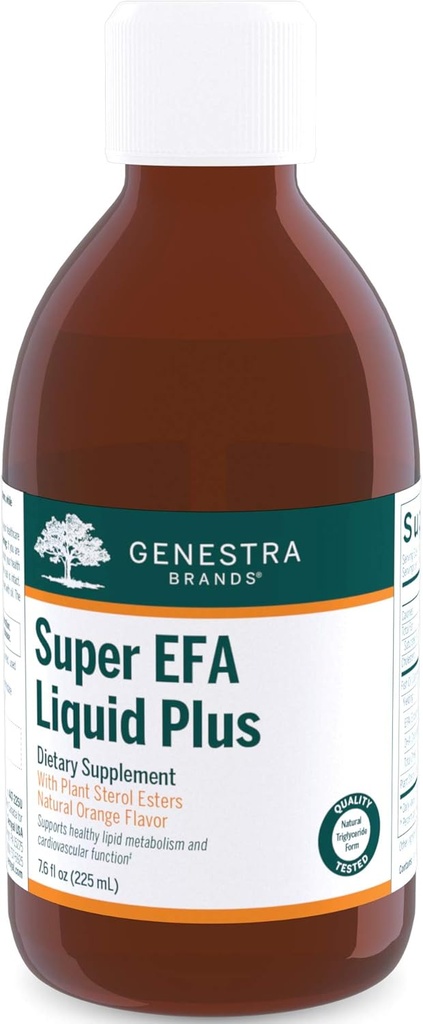 Genestra Brands Super EFA Liquid Plus CLAS124; Essential Fatty Acid Formule s rostlinnými steroly CLAS124; 7.6 f. oz.