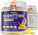 Melatonin 10 mg Gummies, Night Time Metabolismus Gummies pro dospělé, Crush Excess Hoarding While You Rest, Podporovat zdravé Zzzs, s hořčík, Ashwagandha, 5-HTP, GABA, 100% drogy zdarma, cukr zdarma, 2Packs