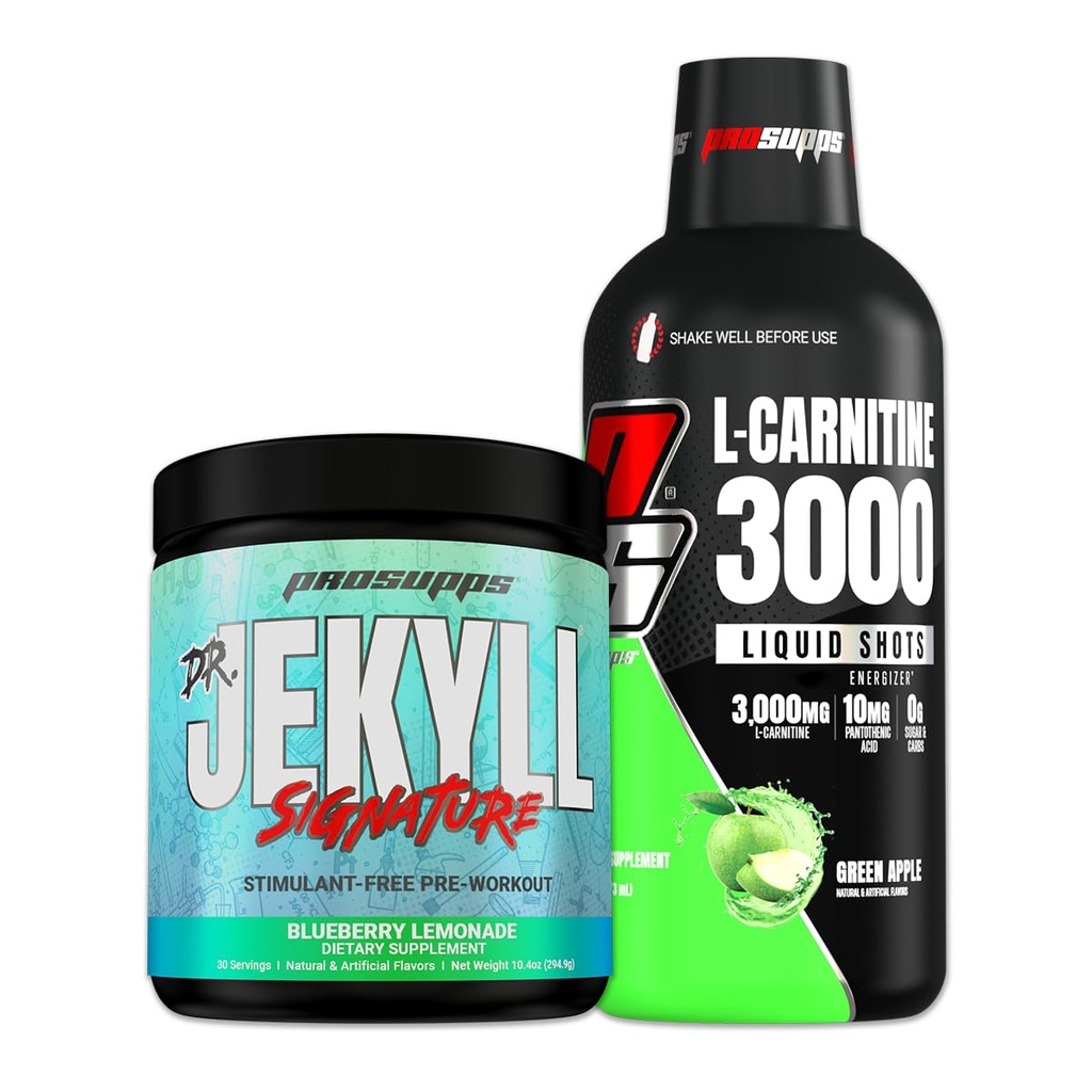 PROSUPPS L- karnitin 3000 Zelené jablko a podpis Dr. Jekylla Blueberry Lemonade Bundle