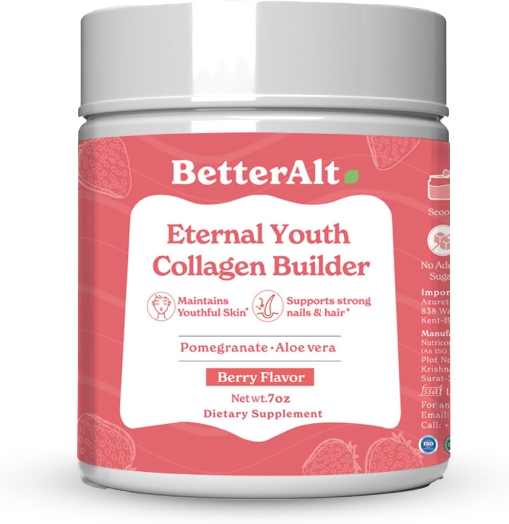 Lepší Alt Eternal Youth Collagen Builder (Berry Flavor) 200g current 124; pro Radiant, Youth & Gouling Skin Current 124; Pomáhá zvýšit kolagen & poskytuje antioxidant Support current 124; No Add Sugar & No Umělé přísady
