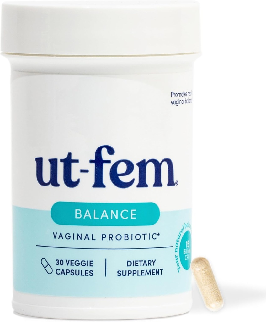 UT- Fem Balance Vaginální Probiotická 124; Womens Probiotic pro pH Balance, Vaginální Zdraví & Zápach Podpora Dublin 124; 30 Kapsle