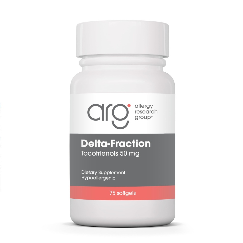 Alergie Výzkumná skupina Delta- Fraction Tocotrienols Dodatek - 50 mg vitaminu E, Annatto, Gamma, Tocotrienols Only, Tocopherol- Free, hypoalergenní, Softgels - 75 Počet