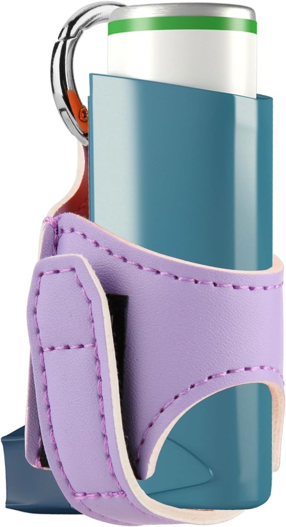 Beautyfiler Astma Inhaler Holder PU Kožené Cestování Handy Holder pro dospělé a děti, Inhaler Není součástí balení