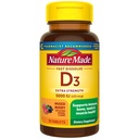 Nature Made Vitamin D3 5000 IU (125 mcg) Extra Strength, Vitamin D dodatek pro imunitní podporu, 70 Cukr zdarma Rychlé rozpuštění tablety, 70 denní dodávka