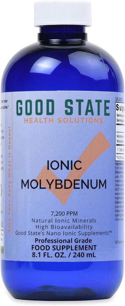 Good State Liquid Ionic Molybden (96 porcí při 2 mg elementární, plus 2 mg fulvic acid - 8 fl oz)