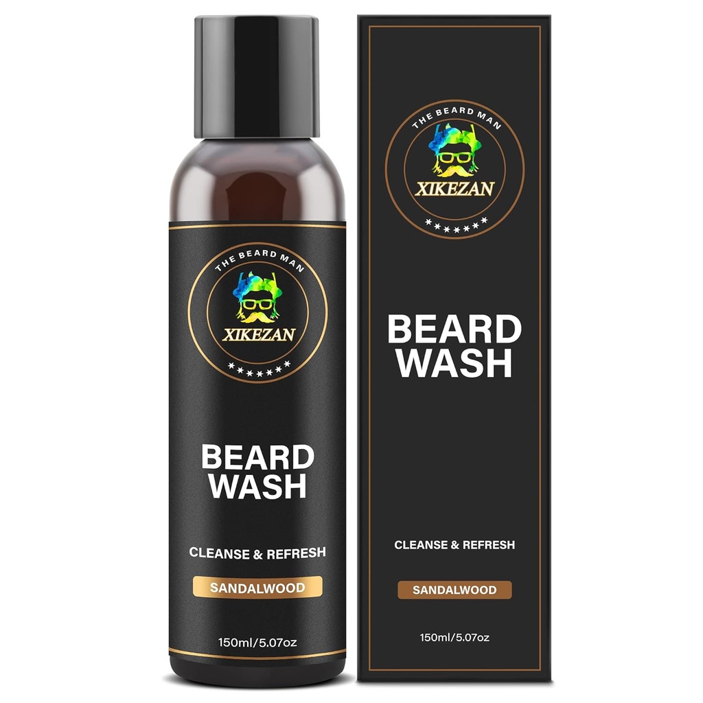 XIKEZAN Vousy mytí šampon w / Přírodní Biotin Argan & Jojoba Oleje Deeply čistí Smooth Soften & Posilovače, vánoční skladování Stuffers Den otců dárky pro muže Ho táta přítel manžel