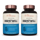 Live Conscious DigestWell Immediate Support - Fast- acting Digestive Support PHAR124; Broad Spectrum Enzyme, Probiotický a bylinný vzorec - Sníží každodenní plyn & Bloating - 90 Kapsle (2-Pack)