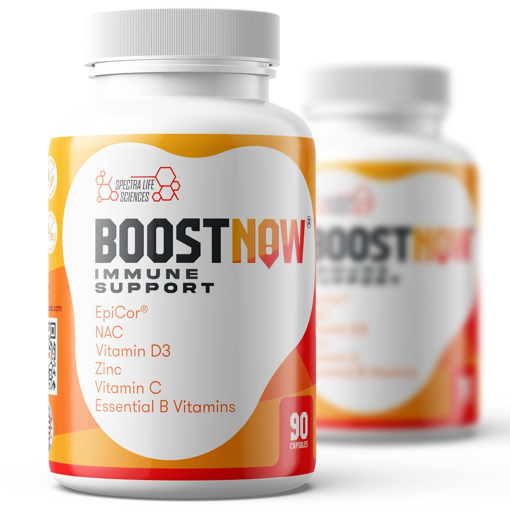 BoostNow 14- in-1 Imunitní podpůrné kapsle - Vylepšené vitamínem C, D- 3, zinek, EpiCor, Elderberry & Více - 90 Počet