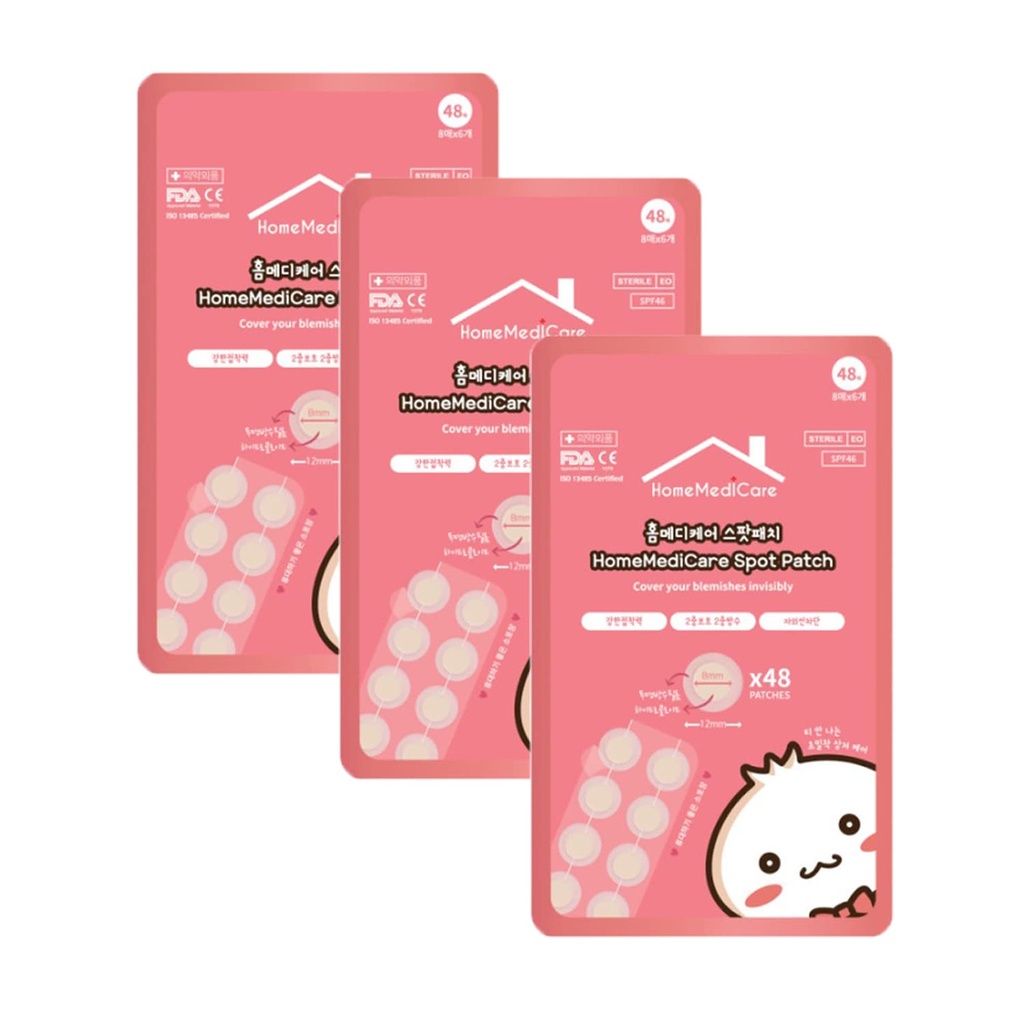 Spot Bean Homedicare Acne Korean Pimple Spot Healing Patch Absoring Hydrokoloid Acne Pimple Patch SPF46 (144 Záplaty) Cover Blemish & Zits