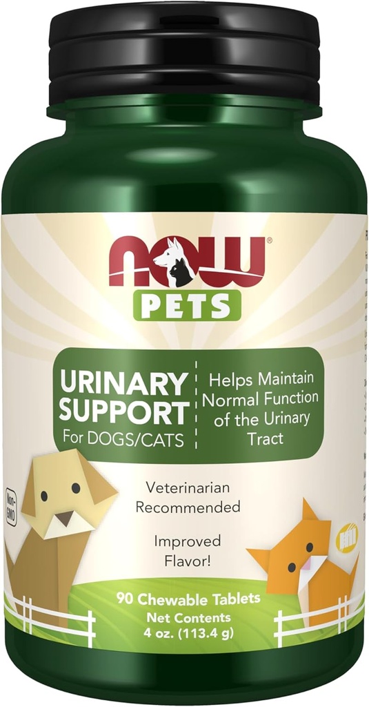 Nyní Foods Pet Health, Příplatek k podpoře močení, Kompatibilní pro kočky a psy, NASC Certified, 90 Žvýkací tablety