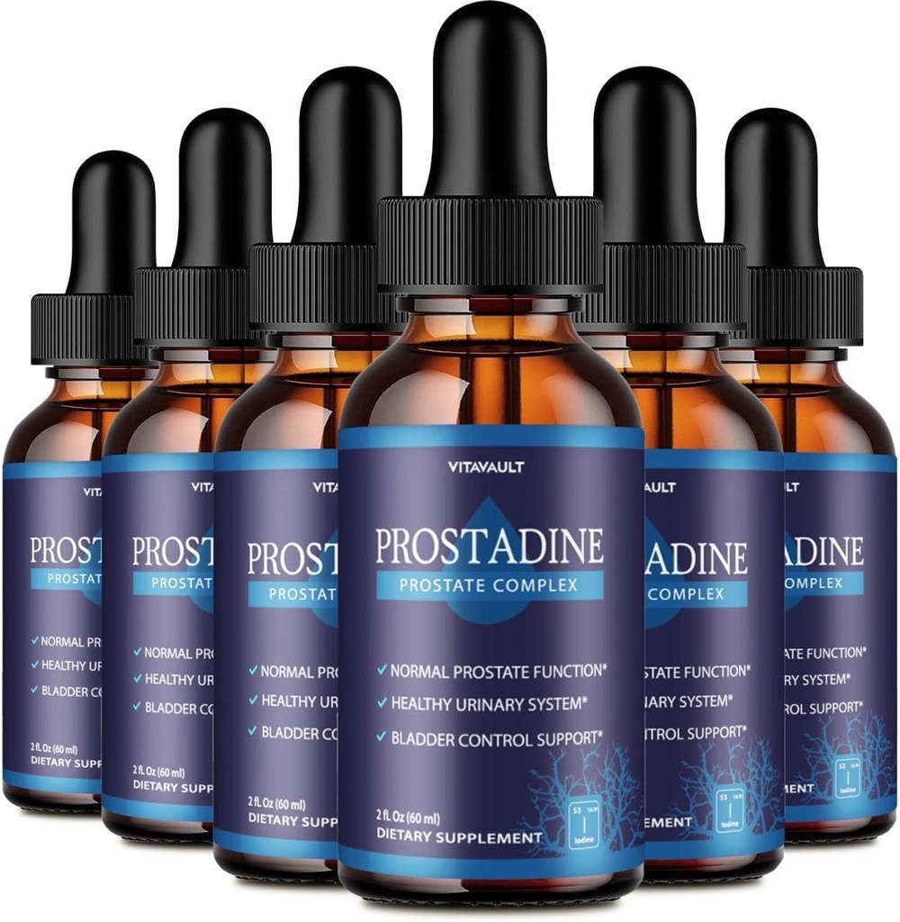 Prostadin, Potent Prostate Support Liquid Drops, Vysoce hodnocené Prostadin pro celkový Prostate Wellness, Easy- to- Use Dropper Form (6 Pack)