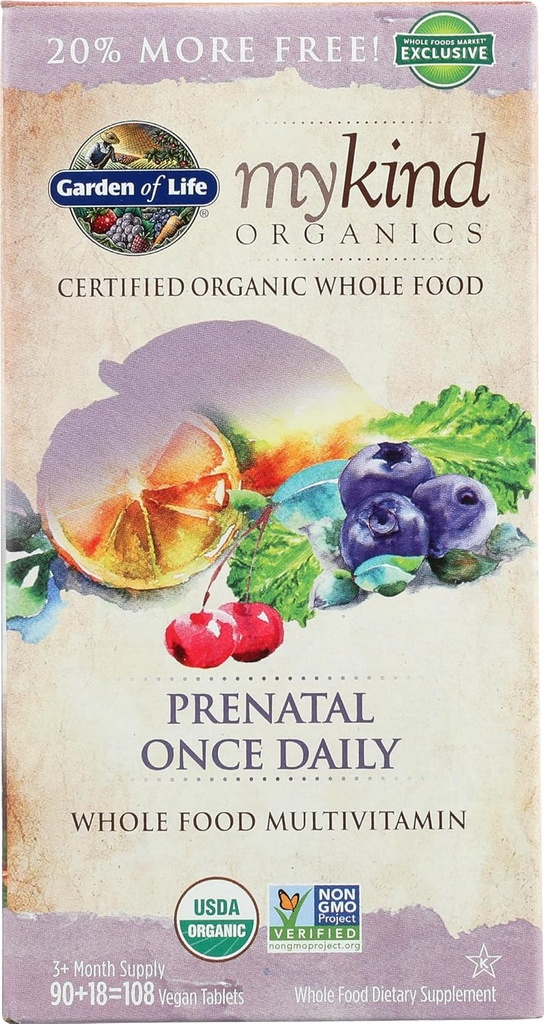 Zahrada života Organic Mykind Prenatal jednou denně, 108 CT