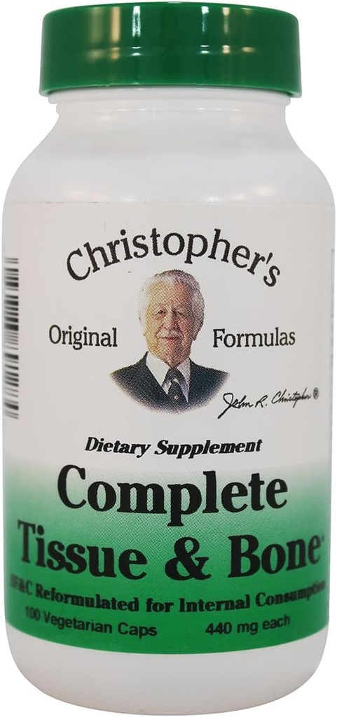 Christopher 's Original Applicas Complete Tissue & Bone Formule - 100 VCaps OF 124; Bylinná podpora pro kosti & Connective Tissue - Balení 3