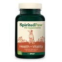 Spirited Paw Health + Vitality pro psy - Doplněk pro zvířata pro imunitní systém, Kabát, Zdraví jater & Více - Pes Multifunkční podpora s Choline, vápník, zinek, & Vitamíny D a A - 90 Žvýkací Wafers