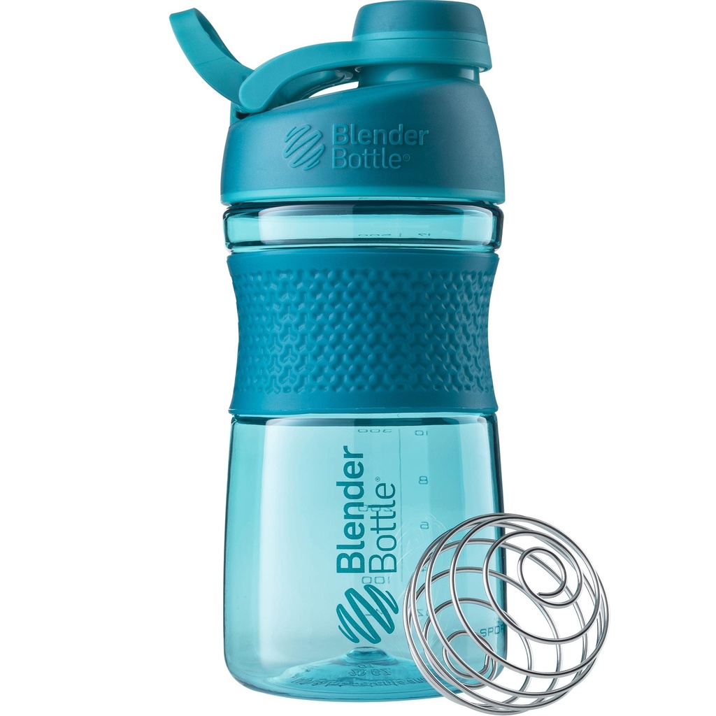 BlenderBottle 20oz SportMixer Protein Shaker Lahvičky s BlenderBall Wire Whisk, Rose a Teal