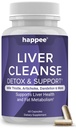 Happee Játra Cleanse Detox & Opravy dodatek s Mlékem Thistle Extract - Flush Toxiny & Renew Health - Vegan, Made in USA, 60 Kapsle