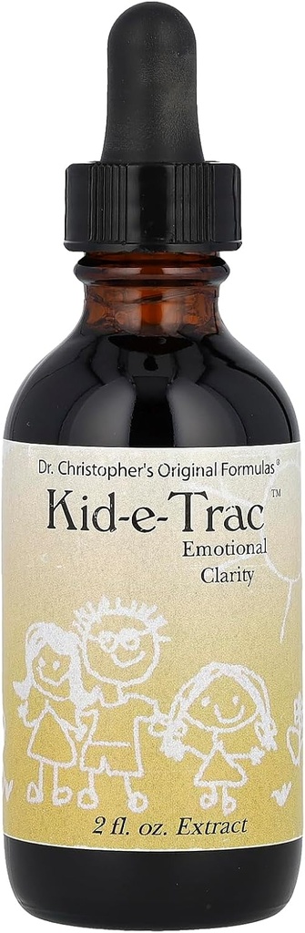 Christopher 's Original Requiras Organic Kid- e- Trac Extract Liquid, Alkohol zdarma Dětské Formule, Podporuje duševní a emocionální jasnost, Mozková funkce a uklidnění, 2 oz