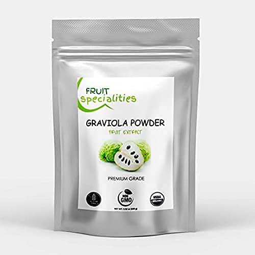Graviola (Soursop) Organic Fruit Powder, All- Natural Pure Graviola Fruit Powder, Annona Muricata Guanabana (3.52 oz)