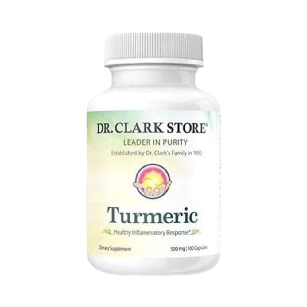Dr. Clark Store Kurkumin 500mg - 100 Kapsle, Imunitní podpora, Přírodní Bylinný dodatek, Non- GMO, Vegan, Antioxidant Boost