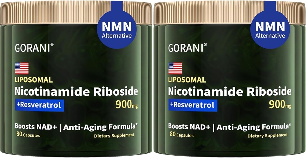 Gorani NAD + dodatek 900MG, Nicotinamid Riboside, Liposomal Resveratrol, Quercetin (2)