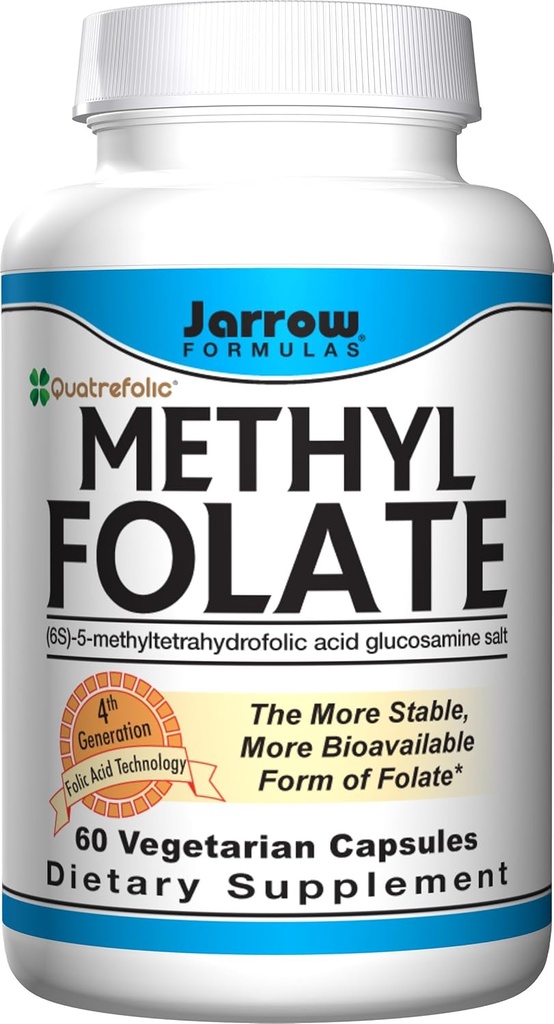 Jarrow Applicas Methyl Folate 5-MTHF Nutriční dodatek, 400 Mg, 60 Počet (Multi- Pack)