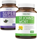 Antioxidanty & St. John 's Wort (2-Month Supply) Serenity Antioxidant Blend - Super Antioxidants - Powerful Super Food Daily Blend (120 Caps) & St. John' s Wort - Powerful 9000mcg Extract (120 Caps)