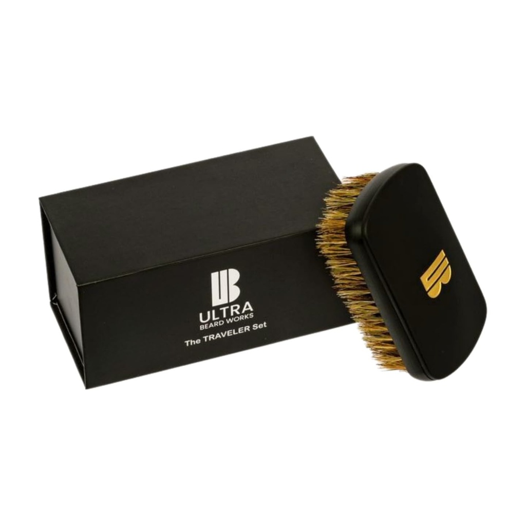Magnetizovaný kartáč s vysokým koncem - "Traveler" Set obsahuje odnímatelné zrcadlo a štětec kančí štětce. "ULTIMATE BRUSH" je k dispozici ve třech sadách a více barvách.