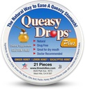 Tři Lollies Queasy Drops Plus - Lozenges s Pectin & Honey to Sootthe a Sucho Mouth - Povolit Nausea & Motion Nemoci - Přírodní - 21 ct