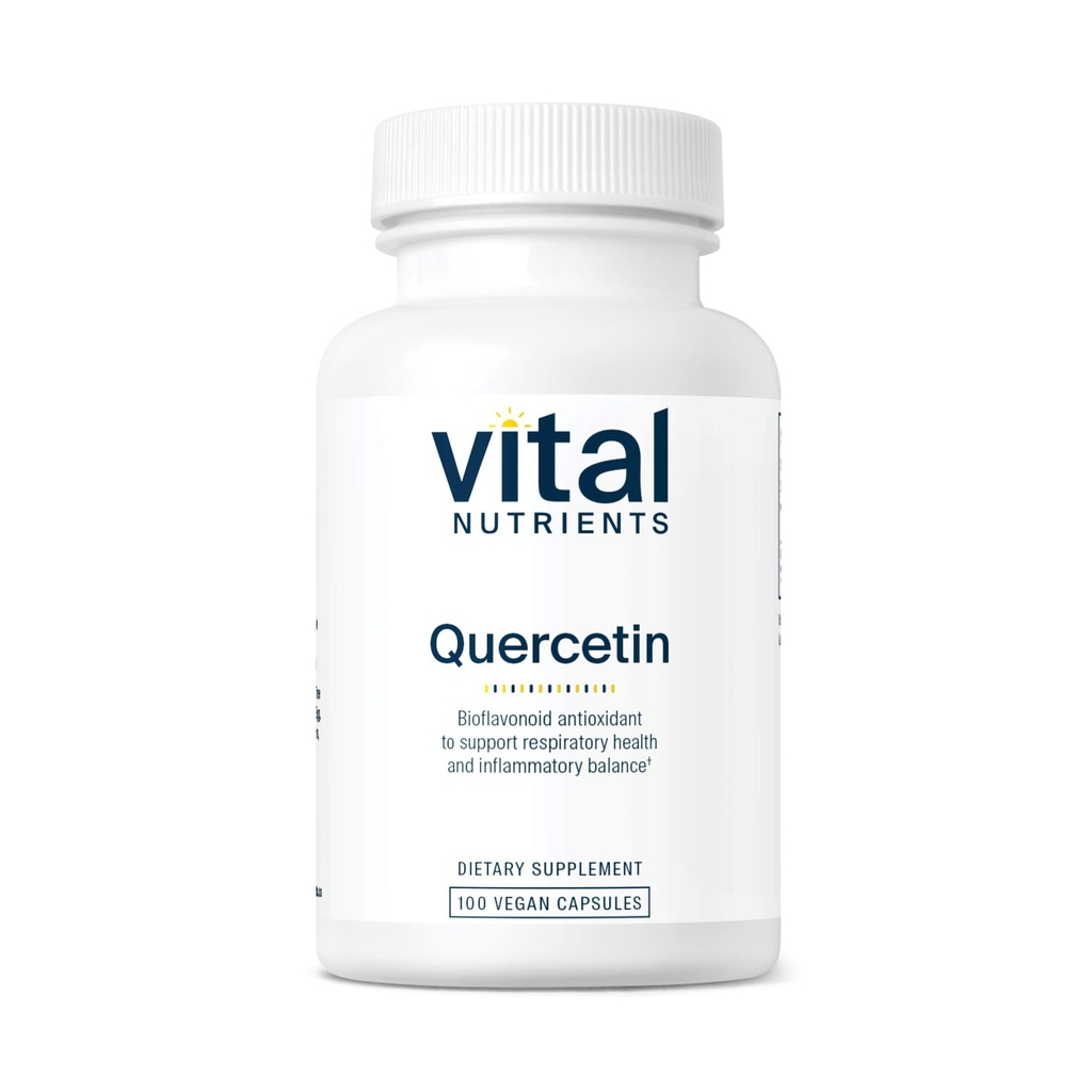 Vital Nutrients Quercetin curcetin 124; Vegan Quercetin Dodatek s bioflavonoidy pro Sinus, Respirační, Srdce, & Imunitní funkce Podpora current 124; Gluten, Dairy, Soy zdarma current 124; 500mg currenza 124; 100 Kapsle